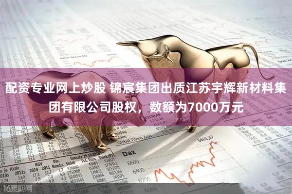 配资专业网上炒股 锦宸集团出质江苏宇辉新材料集团有限公司股权，数额为7000万元